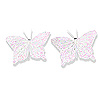 Butterfly for Crafts - Feather Butterflies - White Iridescent - Decorative Butterflies - Artificial Butterflies - Butterflies for Crafts - Fake Butterfiles