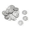 Aluminum Coin Charms - Silver - Costume Coins - Craft Coins - 