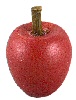 Painted Wooden Apple with Stem - Red - Mini Apple