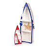 Mini Wooden Boat with Oars - Unfinished - Miniature Wooden Row Boat