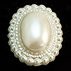 Flat Back Pearl - Ivory - Pearl Cabochon - 