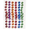 Stick on Round Faceted Rhinestone - Assorted Colors - Rhinestones - Sticky Back Rhinestones - Adhesive Gems