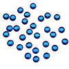 Stick on Round Faceted Rhinestone - Sapphire - Rhinestones - Sticky Back Rhinestones - Adhesive Gems - 