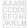 Rhinestone Alphabet Stickers - Sticky Back Rhinestone Letters - Crystal - Rhinestone Letters - Sticky Rhinestones - 