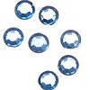 Acrylic Faceted Rhinestones - Lt Blue - Smooth Top Faceted Rhinestones - Round Acrylic Rhinestones - Smooth Top Faceted Flat Back Rhinestones