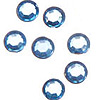 Acrylic Faceted Rhinestones - Lt Blue - Smooth Top Faceted Rhinestones - Round Acrylic Rhinestones - Smooth Top Faceted Flat Back Rhinestones - 