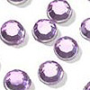 Acrylic Faceted Rhinestones - Lt Amethyst - Smooth Top Faceted Rhinestones - Round Acrylic Rhinestones - Smooth Top Faceted Flat Back Rhinestones