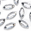 Navette Flatback Rhinestones - Crystal - Navette Rhinestones