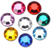 Acrylic Faceted Rhinestones - ASSORTED - Round Acrylic Faceted Rhinestones - Round Top Faceted Flat Back Rhinestones - 