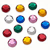 Craft Rhinestones - Flat Back Rhinestones - ASSORTED - Round Acrylic Faceted Rhinestones - Round Top Faceted Flat Back Rhinestones