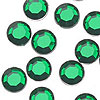 Acrylic Faceted Rhinestones - Emerald - Smooth Top Faceted Rhinestones - Round Acrylic Rhinestones - Smooth Top Faceted Flat Back Rhinestones