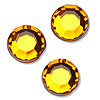 Round Faceted Rhinestones - Topaz - Smooth Top Faceted Rhinestones - Round Acrylic Rhinestones - Smooth Top Faceted Flat Back Rhinestones - 