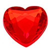 Flatback Rhinestone Hearts - Red - Rhinestone Hearts - Faceted Rhinestone Hearts - Acrylic Heart Rhinestones