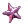 Flatback Rhinestone Faceted Stars - Pink - Rhinestone Stars
