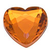 Flatback Rhinestone Hearts - TOPAZ - Rhinestone Hearts - Faceted Rhinestone Hearts - Acrylic Heart Rhinestones