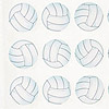 Volleyball Stickers - Scrapbooking Stickers - Sports Stickers