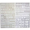 Alphabet Stickerz - Uppercase/Lowercase - White Glitter - Scrapbooking Stickers