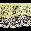 Gathered Lace Trim - Ruffled Lace Trim - Yellow On White - Frilly Lace - Lace Trim - Gathered Lace - 