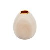 Wood Candle Holder - Round Vase Shape - Unfinished - Wood Candle Holder