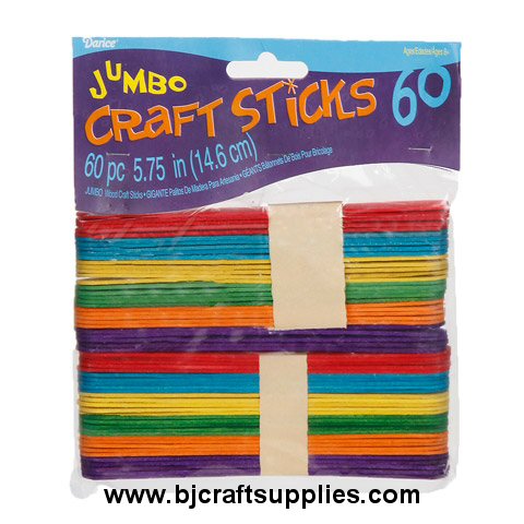 Craft Sticks, Jumbo Popsicle Sticks, 100 Pack, 5.75 Inch, Large Popsicle  Stick