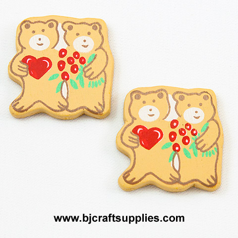 Small Wooden Bear Cutouts